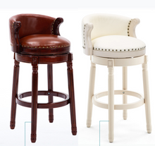 Load image into Gallery viewer, "Arna Royal Victorian Collection" Luxury Plus Furniture - Exquisite American Style Leather Bar Stools
