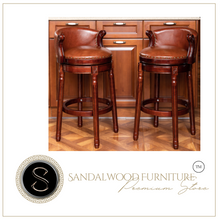 Load image into Gallery viewer, "Arna Royal Victorian Collection" Luxury Plus Furniture - Exquisite American Style Leather Bar Stools
