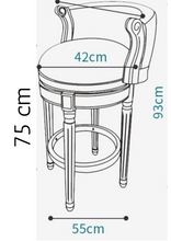 Load image into Gallery viewer, "Arna Royal Victorian Collection" Luxury Plus Furniture - Exquisite American Style Leather Bar Stools
