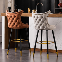 Load image into Gallery viewer, "Arna Royal Victorian Collection" Luxury Plus Furniture - High End Italian Dome Bar Stools x2

