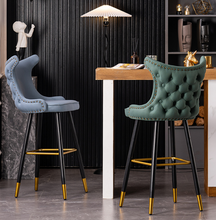 Load image into Gallery viewer, "Arna Royal Victorian Collection" Luxury Plus Furniture - High End Italian Dome Bar Stools x2
