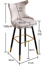 Load image into Gallery viewer, "Arna Royal Victorian Collection" Luxury Plus Furniture - High End Italian Dome Bar Stools x2
