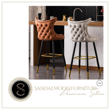 Load image into Gallery viewer, "Arna Royal Victorian Collection" Luxury Plus Furniture - High End Italian Dome Bar Stools x2
