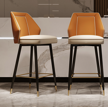 Load image into Gallery viewer, "Arna Royal Victorian Collection" Luxury Plus Furniture - Exquisite Formal Style Leather Bar Stools

