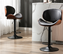 Load image into Gallery viewer, "Arna Royal Victorian Collection" Luxury Plus Furniture - Exquisite Leather Rosewood Bar Stools
