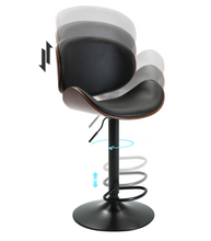 Load image into Gallery viewer, "Arna Royal Victorian Collection" Luxury Plus Furniture - Exquisite Leather Rosewood Bar Stools
