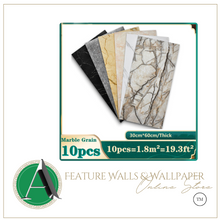 Load image into Gallery viewer, "Arna" Collections - DIY - Custom 10 Piece Marble Grain 3D Wall Sticker 30x60cm PVC Waterproof
