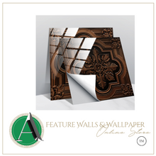 Load image into Gallery viewer, "Arna" Collections - DIY - Custom Crystal Film Covered Retro Metal Pattern Ceramic Tiles x20 Adhesive
