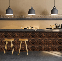 Load image into Gallery viewer, "Arna" Collections - DIY - Custom Crystal Film Covered Retro Metal Pattern Ceramic Tiles x20 Adhesive
