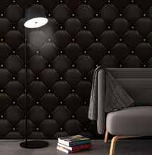 Load image into Gallery viewer, "Arna Collection" - Wall Paper - Luxury Black 3D Faux Leather Wallpaper Soft (Many Colours)
