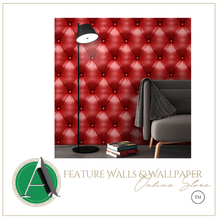 Load image into Gallery viewer, "Arna Collection" - Wall Paper - Luxury Red 3D Faux Leather Wallpaper Soft (Many Colours)
