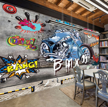 Load image into Gallery viewer, "Arna Collection" - Feature Wall - Motorcycle Graffiti Wall Sticker Removable 3D - 8 Square Meters
