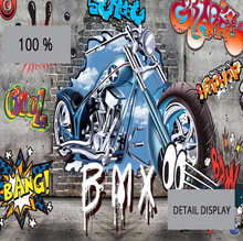 Load image into Gallery viewer, "Arna Collection" - Feature Wall - Motorcycle Graffiti Wall Sticker Removable 3D - 8 Square Meters
