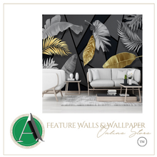 Load image into Gallery viewer, "Arna Collection" - Feature Wall - Gold &amp; Silver Leaf Wall Sticker Removable - 10 Square Meters
