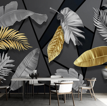 Load image into Gallery viewer, "Arna Collection" - Feature Wall - Gold &amp; Silver Leaf Wall Sticker Removable - 10 Square Meters
