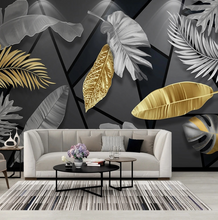 Load image into Gallery viewer, "Arna Collection" - Feature Wall - Gold &amp; Silver Leaf Wall Sticker Removable - 10 Square Meters
