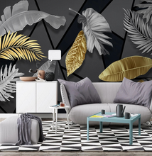 Load image into Gallery viewer, "Arna Collection" - Feature Wall - Gold &amp; Silver Leaf Wall Sticker Removable - 10 Square Meters
