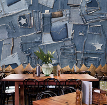 Load image into Gallery viewer, "Arna Collection" - Feature Wall - Retro Denim Jean Wall Sticker Removable - 8 Square Meters (Many Sizes)

