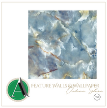 Load image into Gallery viewer, "Arna Collection" - Feature Wall - Blue &amp; Gold Marble Wall Sticker Removable - 8 Square Meters (Many Sizes)
