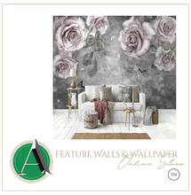 Load image into Gallery viewer, "Arna Collection" - Feature Wall - 3D Hand-Painted Vintage Oil Painting Rose Vine Flowers Wall Sticker Removable - 12 Square Meters (Many Sizes)

