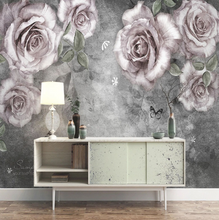 Load image into Gallery viewer, "Arna Collection" - Feature Wall - 3D Hand-Painted Vintage Oil Painting Rose Vine Flowers Wall Sticker Removable - 12 Square Meters (Many Sizes)
