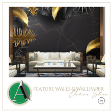 Load image into Gallery viewer, "Arna Collection" - Feature Wall - Vintage Gold &amp; Silver Wall Sticker Removable - 10 Square Meters (Many Sizes)
