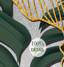 Load image into Gallery viewer, "Arna Collection" - Feature Wall - Vintage Gold &amp; Green Leaf Wall Sticker Removable - 10 Square Meters (Many Sizes)
