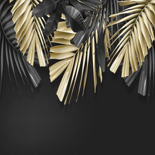 Load image into Gallery viewer, "Arna Collection" - Feature Wall - Vintage Black &amp; Gold Leaf Wall Sticker Removable - 10 Square Meters (Many Sizes)
