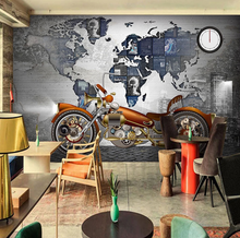 Load image into Gallery viewer, "Arna Collection" - Feature Wall - Restaurant Motorcycle Map Wall Sticker Removable - 10 Square Meters (Many Sizes)
