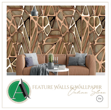 Load image into Gallery viewer, "Arna Collection" - Feature Wall - 3D Abstract Metal Wood Grain Sticker Removable - 4 Square Meters (Many Sizes)
