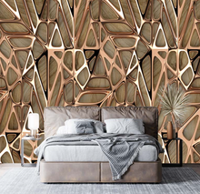 Load image into Gallery viewer, "Arna Collection" - Feature Wall - 3D Abstract Metal Wood Grain Sticker Removable - 4 Square Meters (Many Sizes)
