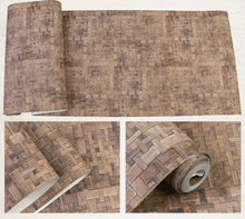 Load image into Gallery viewer, "Arna" Collections - DIY - 3D Retro Rattan Straw Woven Linen Wall Paper 5.3 Square Metre
