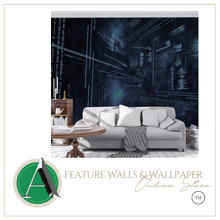 Load image into Gallery viewer, "Arna Collection" - Custom Large Wallpaper Mural 3D Blue Metallic - 12 Square Meters (Many Sizes)
