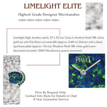 Load image into Gallery viewer, LimeLight Elite Watch PIAGET Silver Emerald
