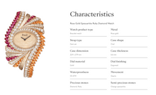 Load image into Gallery viewer, LimeLight Elite Watch PIAGET Rose Gold Spessartite Ruby Diamond
