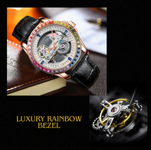 Load image into Gallery viewer, Luxury Rainbow Automatic Watch with Diamond Inlay Silver

