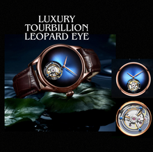 Load image into Gallery viewer, Luxury Tourbillion Sapphire Leopard Eye Watch
