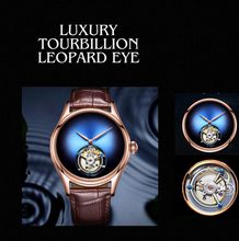 Load image into Gallery viewer, Luxury Tourbillion Sapphire Leopard Eye Watch
