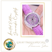 Load image into Gallery viewer, Limited Edition - Swarovski Crystal Watch Lavender
