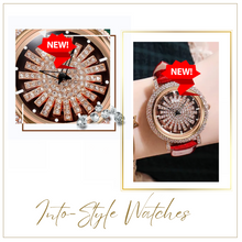 Load image into Gallery viewer, Limited Edition - Swarovski Crystal Diamonds Leather Black Spins 360
