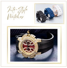 Load image into Gallery viewer, Limited Edition - Arna's Diamond Chronograph Baguette Black Gold
