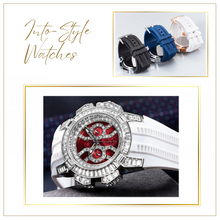 Load image into Gallery viewer, Limited Edition - Arna's Diamond Chronograph Baguette White Silver
