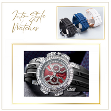 Load image into Gallery viewer, Limited Edition - Arna's Diamond Chronograph Baguette Black Silver
