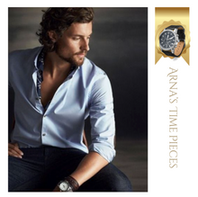 Load image into Gallery viewer, Limited Edition - Arna's Diamond Chronograph Baguette Black Rose Gold

