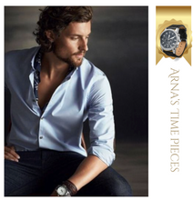 Load image into Gallery viewer, Limited Edition - Arna's Diamond Chronograph Baguette White Silver
