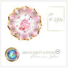 Load image into Gallery viewer, Royal Teacup Theme Birthday Party - 10" x 24 Plates
