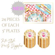 Load image into Gallery viewer, Royal Teacup Theme Birthday Party - 5" x 24 Plates
