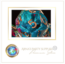 Load image into Gallery viewer, Limited Edition 7 Unique Dice Floral Resin (Perfect for Games of Party Favours)
