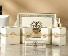 Load image into Gallery viewer, "Celtic Crown" Bathroom Set - 5 Piece
