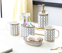 Load image into Gallery viewer, "Crushia" Gold plated Bathroom Set - 5 piece - (3 Designs)
